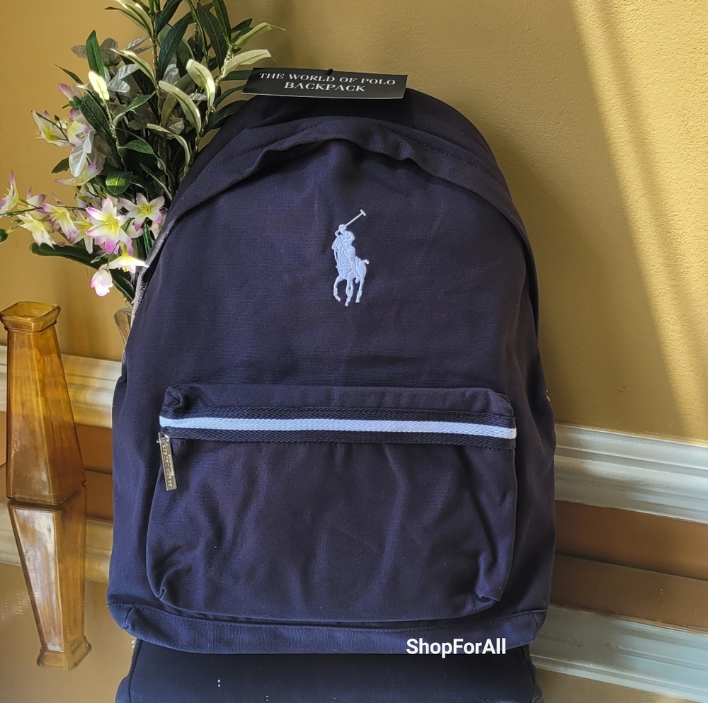 Polo by Ralph Lauren Navy Backpack - Picture 5 of 8